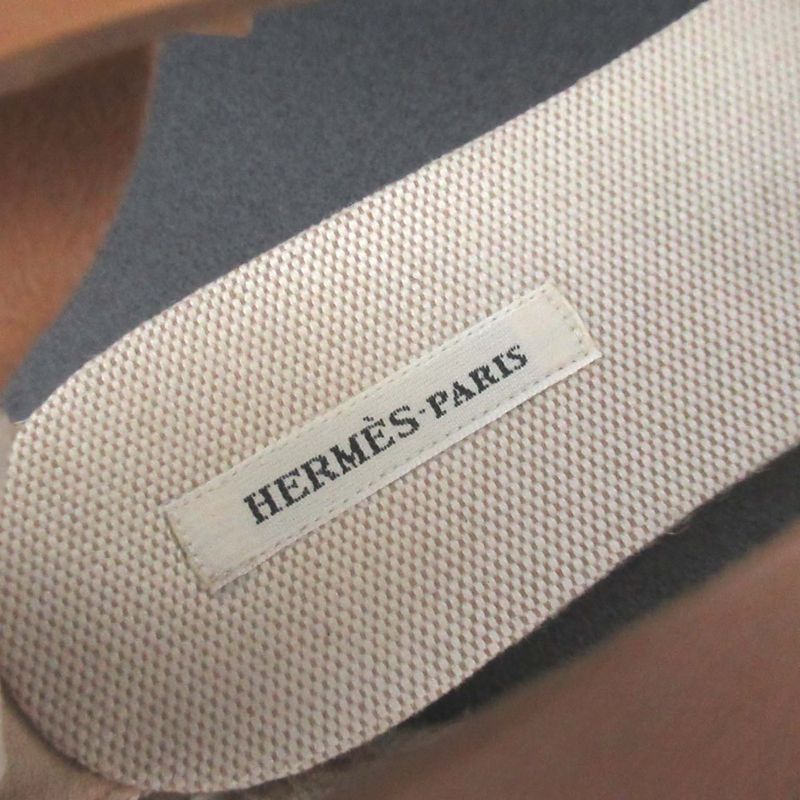 Good Hermes Ankle Strap Espadrille Flat Sandals Size 35 Equivalent to 22cm