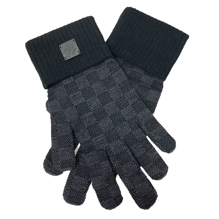 Louis Vuitton Damier Graphite Gloves Glove Gon Neopti Wool