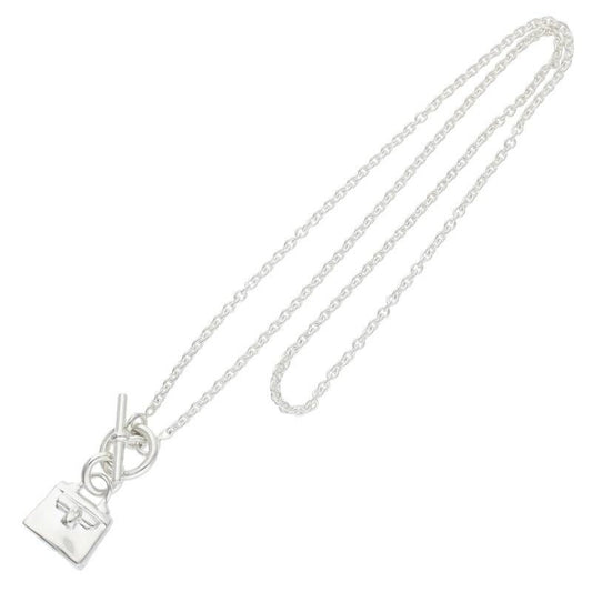 Hermes Amulet Kelly Silver Necklace 43 cm
