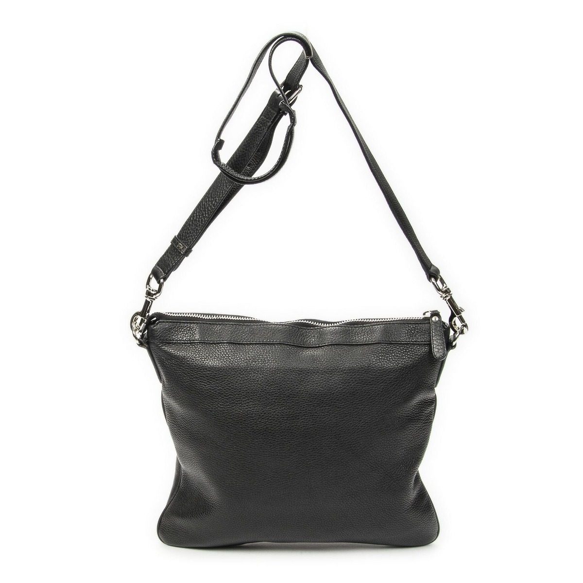 Gucci Large Flap Messenger Black Grain Calfskin Leather — view 5