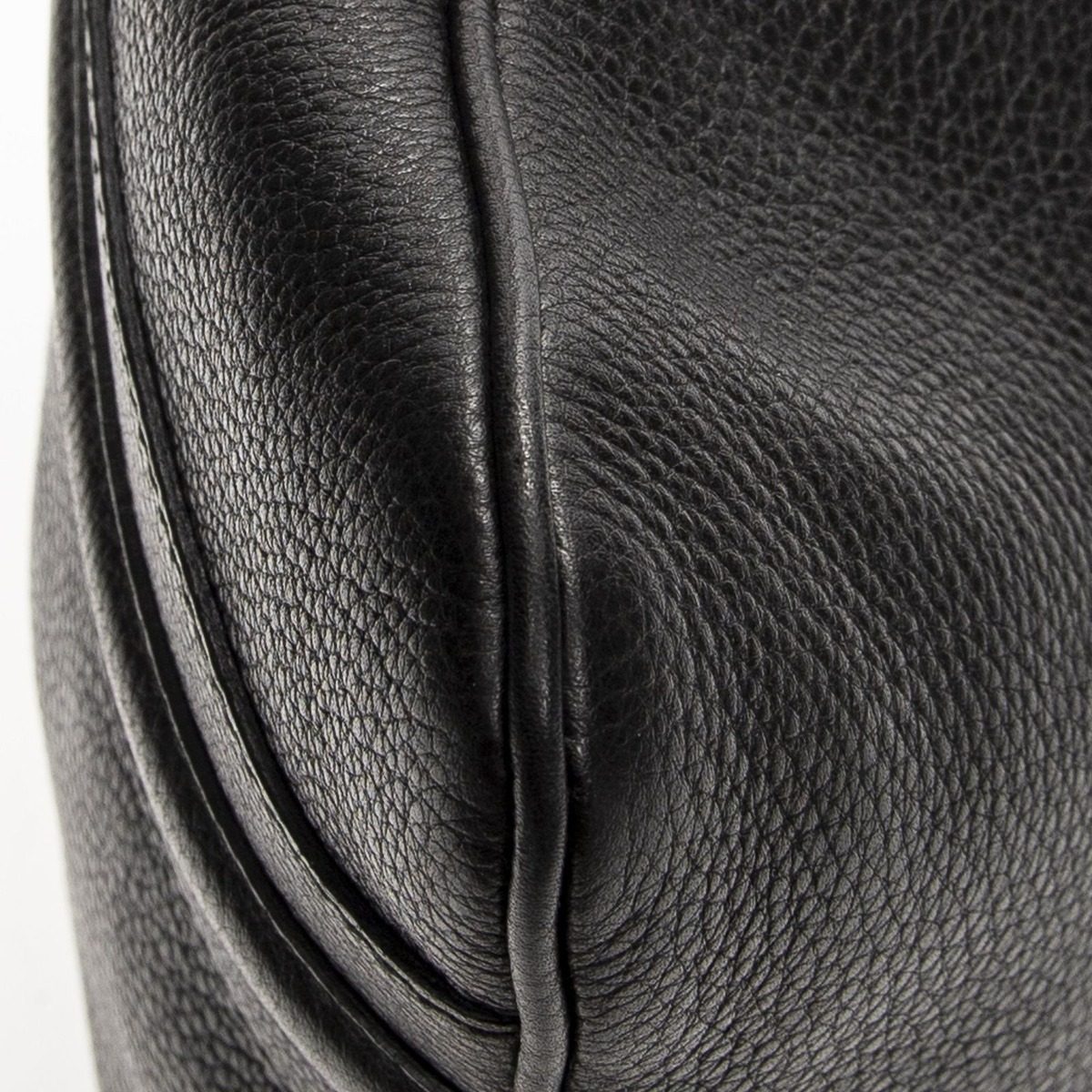 Gucci Large Flap Messenger Black Grain Calfskin Leather — view 7