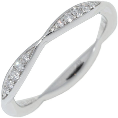 Chanel Ring Pt950 10P Diamonds (approx 008ct) Camellia Collection Half Eternity