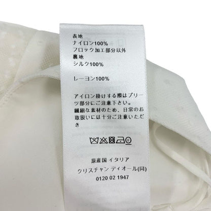 Christian Dior Plume Tulle Bottoms Nylon White Skirt Pleated Midi