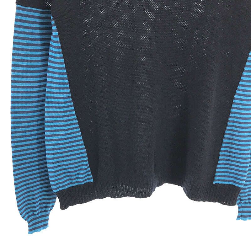 Prada Cashmere Silk Wool Striped Knitwear - 36 - Navy - Women's