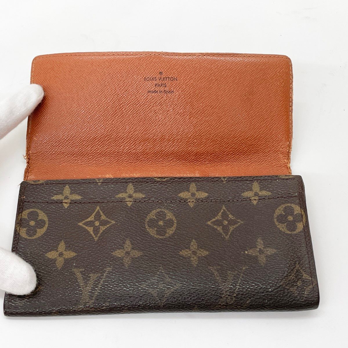 Louis Vuitton Monogram Portuen 3 Cult Credit Long Wallet M61818 Brown