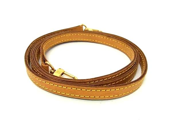 Louis Vuitton Leather Shoulder Strap For Bag Crossbody Ladies Men Brown Bj7219