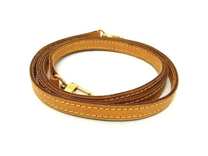 Louis Vuitton Leather Shoulder Strap For Bag Crossbody Ladies Men Brown Bj7219