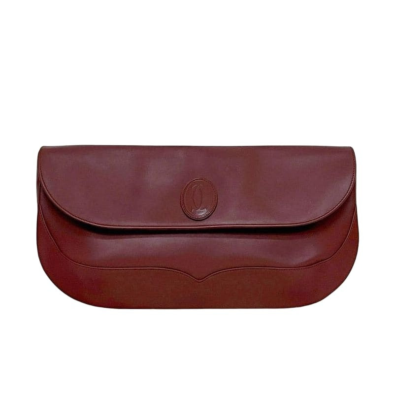 Cartier Clutch Bag Bordeaux Must Leather