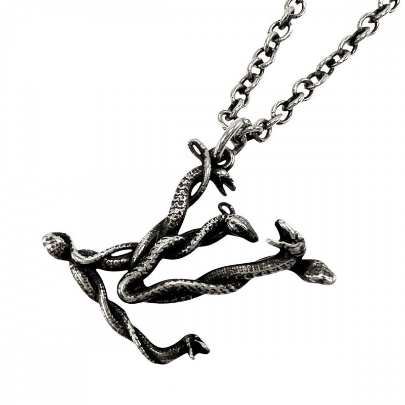 Louis Vuitton Necklace Unisex Snake Pendant Accessory With Adjuster Vintage