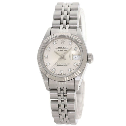 Rolex Datejust Diamond Watch SS 18k White Gold