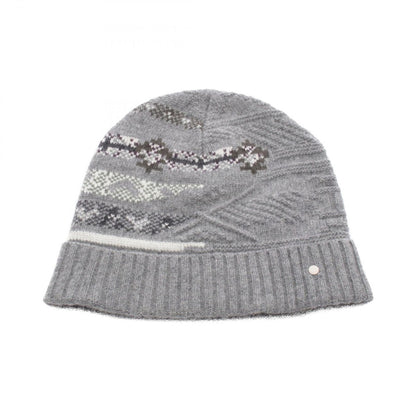 Hermes Knit Cap Button S Gray Wool