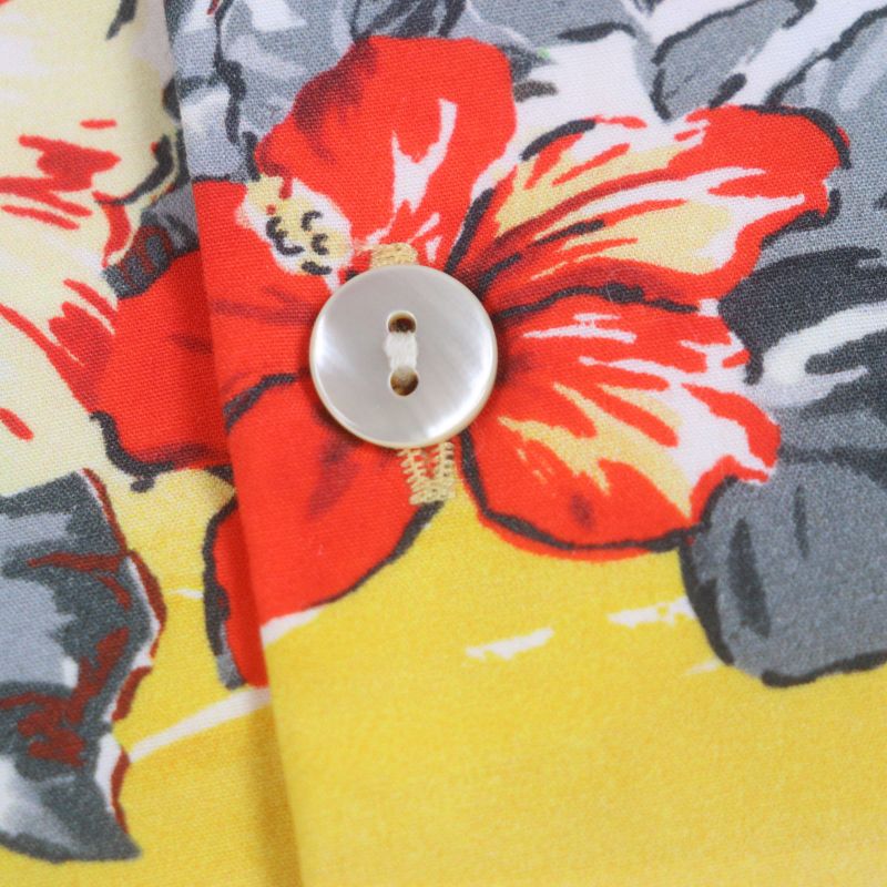 Gucci 22AW 694124 100% Cotton Hibiscus Short Sleeve Short Sleeve Bow Ring