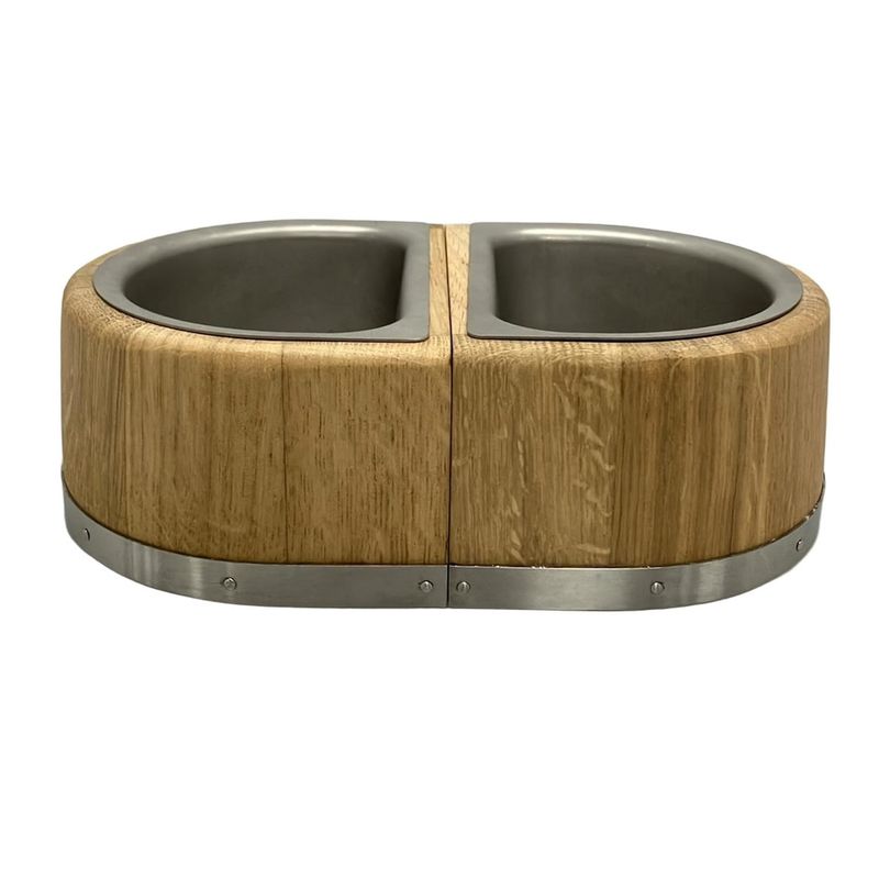 Hermes Small Accessories Dog Bowl PM Light Brown×silver Chaine D'ancre