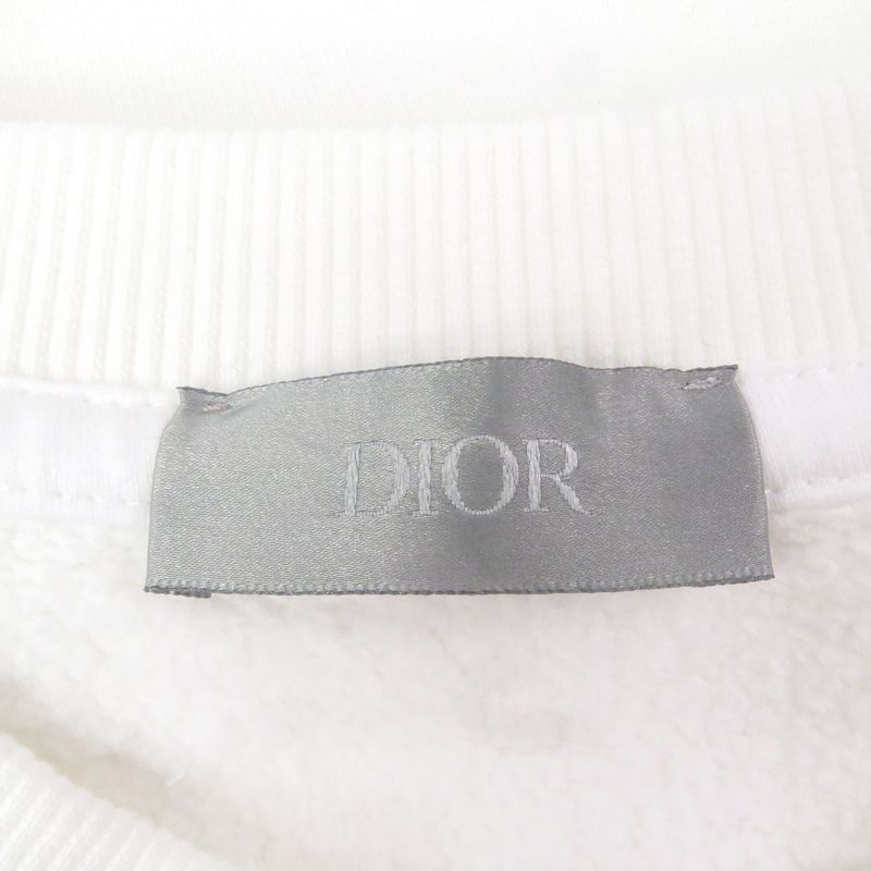 DIOR Homme 23SS 313j699a0531 Logo Embroidery Sweatshirt White M Made In Italy