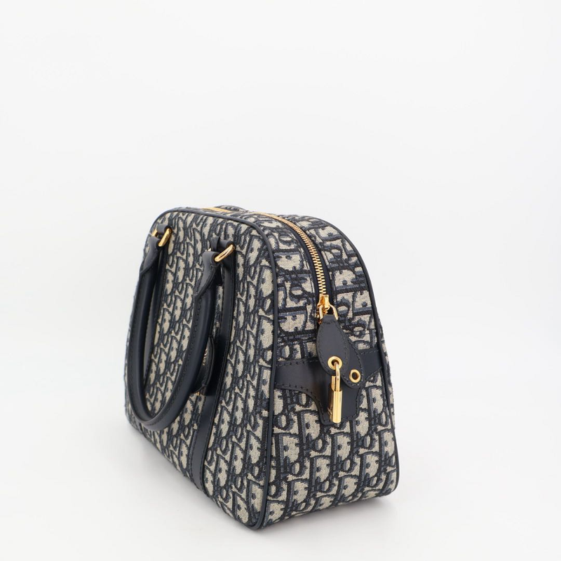 Christian DIOR Vibe Oblique Canvas And Leather 2WAY Handbag