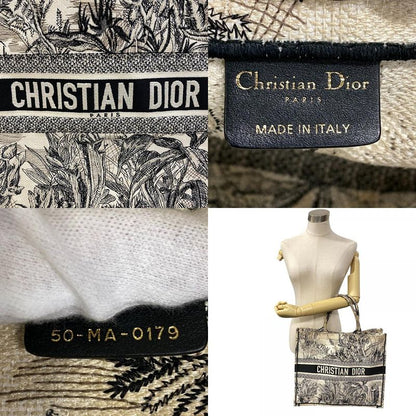 Christian DIOR Toile De Jouy Embroidery Book Tote Large Tote Bag Cabas  Brand