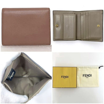 Fendi Bifold Wallet Pink Beige Bytheyard 8m0387 Wallet
