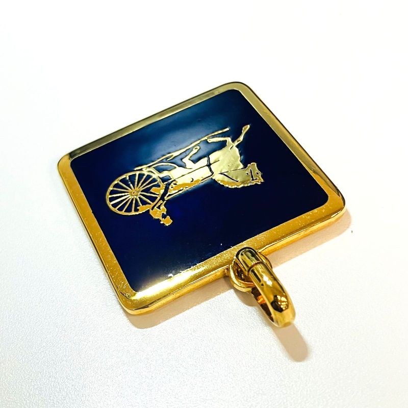 Celine Carriage Plate Carriage Plate Pendant Top Key Ring Mede In Italy : X2007