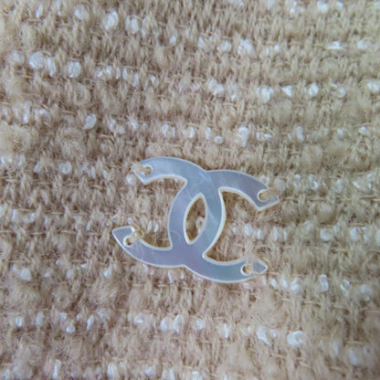 CHANEL Vintage 02C P18870v10901 Coco Mark Tweed Jacket And Skirt Setup Beige 38