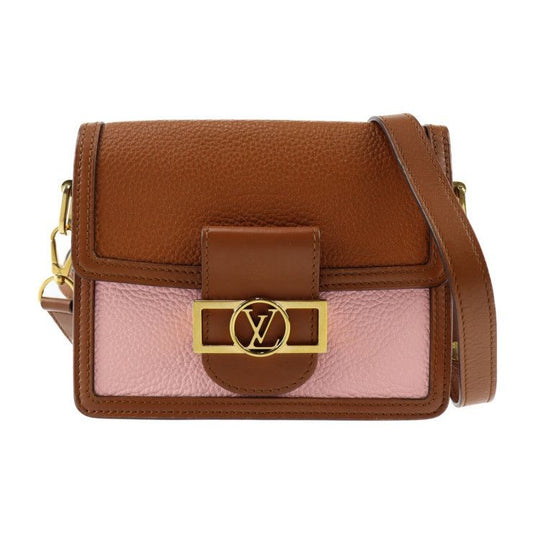 Louis Vuitton Dauphine Mini Shoulder Bag Taurillon Leather Brown Pink