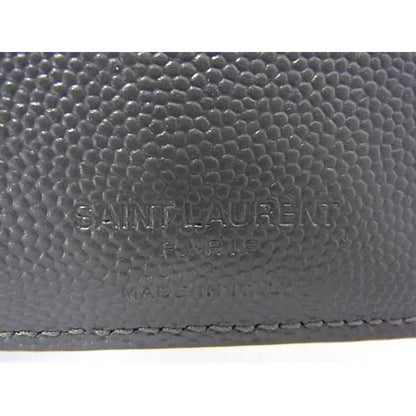 Saint Laurent Leather Bifold Wallet Men Women Grayish Aw1873 — view 5