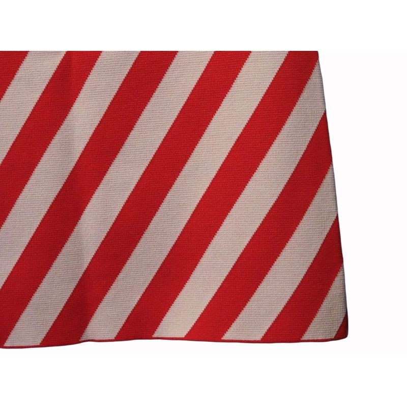 Gucci Striped Skirt Bottoms Women's Wool Red Ivory #xs Italy
