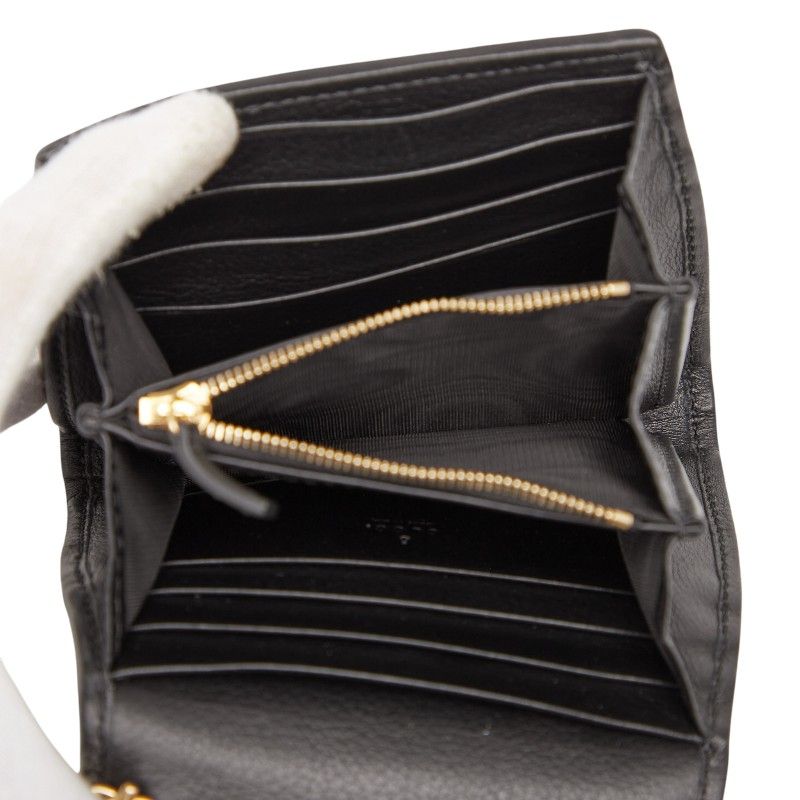 Gucci Interlocking G Blondy Medium Chain Wallet Shoulder Bag 725219 Black