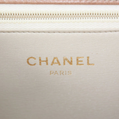 Chanel Quilted Lambskin Beige Shoulder Bag Gold — view 8