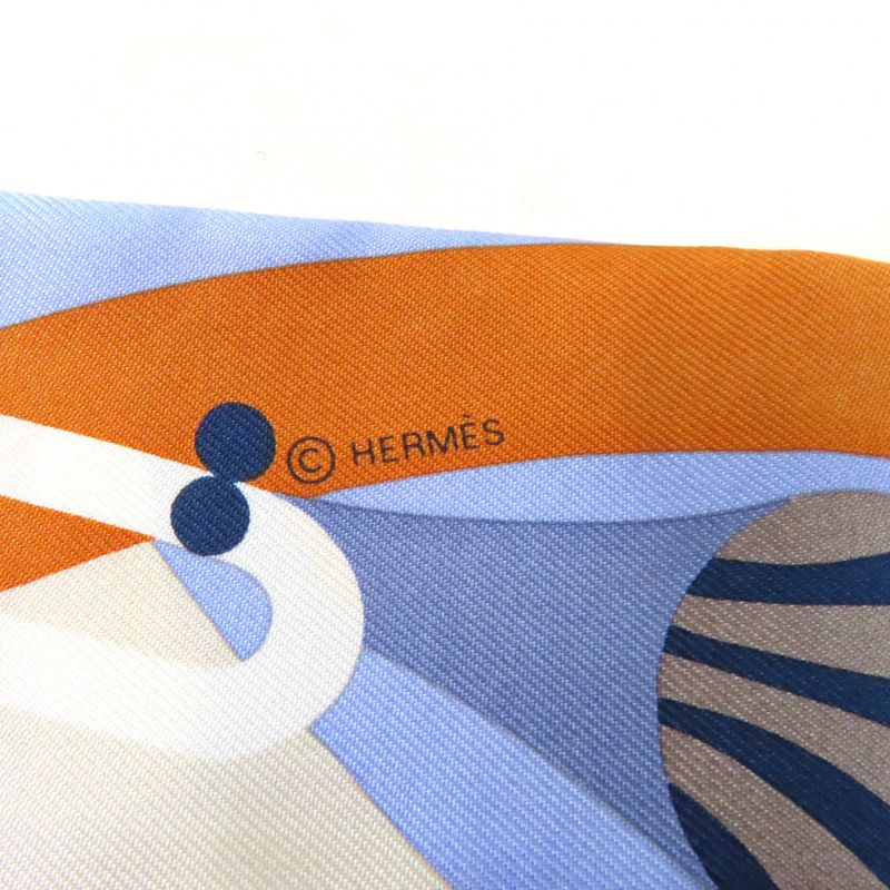 Hermes Parade EN Fanfare Parade EN Fanfare 100% Silk Brun/bleu/vert Scarf With