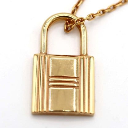 Hermes Necklace Eau Kelly Canade Gold Color Black Accessories