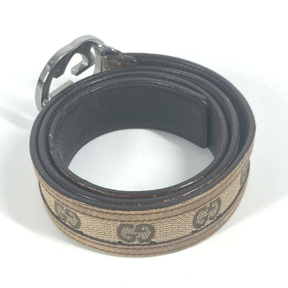 Gucci Belt GG Logo Buckle GG Canvas/leather Beige