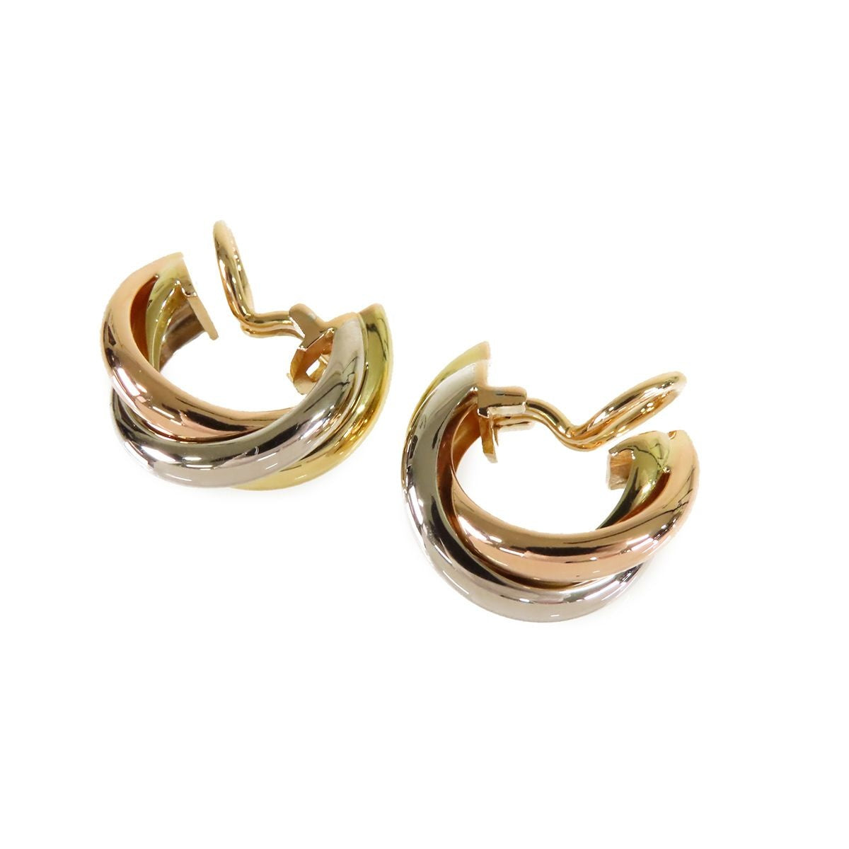 Cartier Trinity Earrings Three Color Gold — view 2