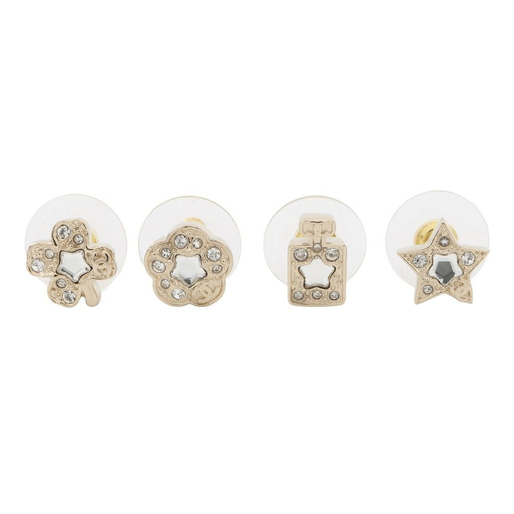 Chanel Earrings CC Logo Mini 4 Piece Set