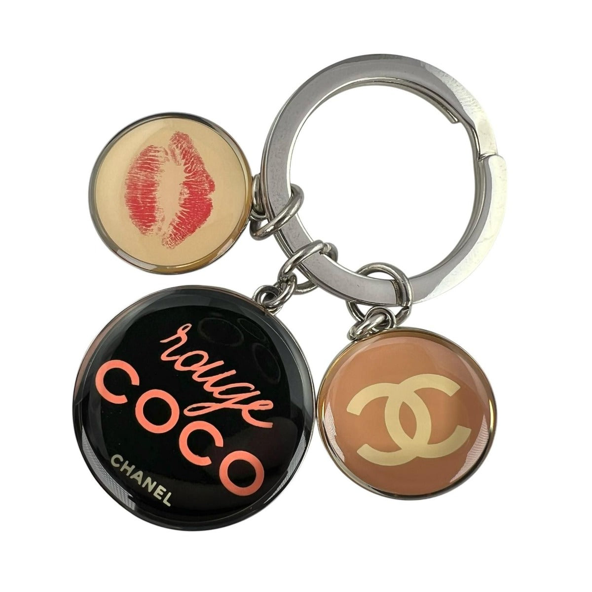 Chanel Rouge Coco Metal Yellow Orange Black Key Holder