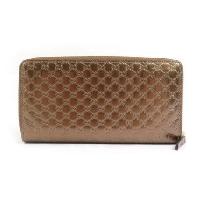 Gucci Round Zipper Long Wallet Micro Guccissima 307997