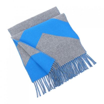 Hermes Recto Verso Scarf Gray Blue