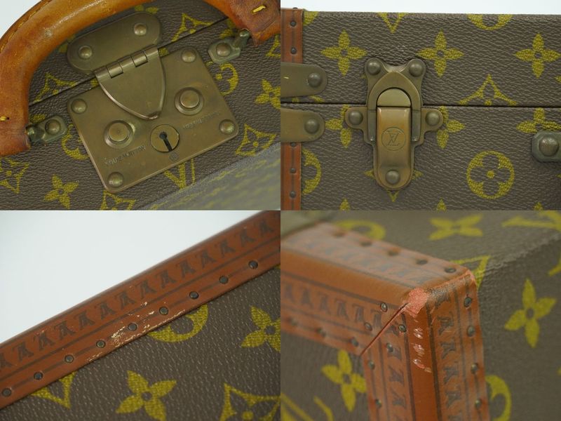 Authentic Louis Vuitton LV Cotteville 45 Monogram Trunk Travel Bag Handbag