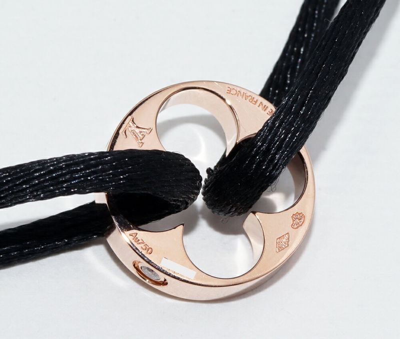 Louis Vuitton Bracelet Pendant Top 18K Pink Gold Diamond 4p(008ct) Bra Scuff