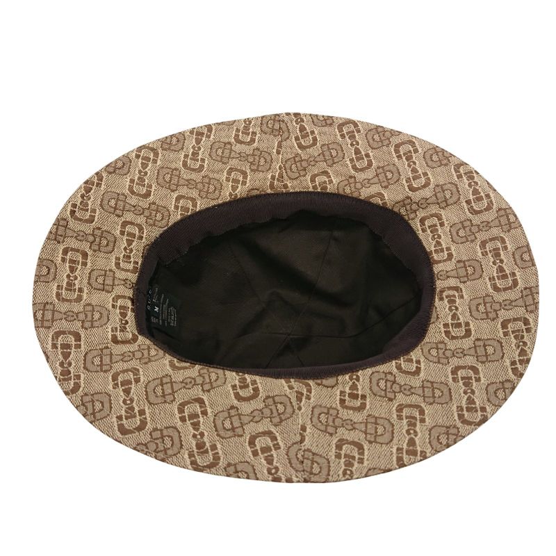 Gucci Bucket Hat Horsebit Brown Beige Green Size M