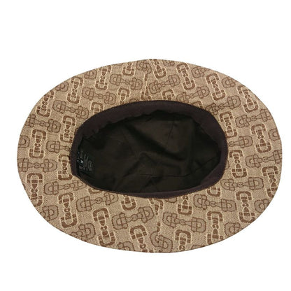 Gucci Bucket Hat Horsebit Brown Beige Green Size M