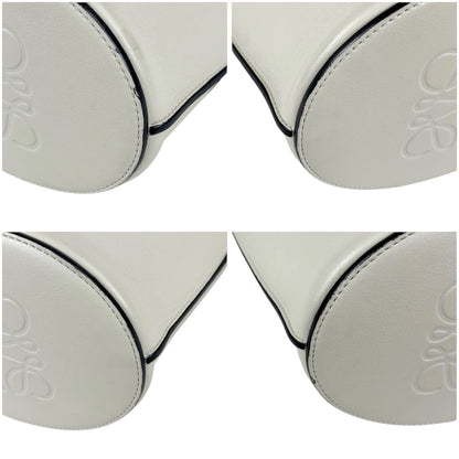 Loewe Gate Bucket Shoulder Bag Shape 2-Way White Leather Anagram — view 7