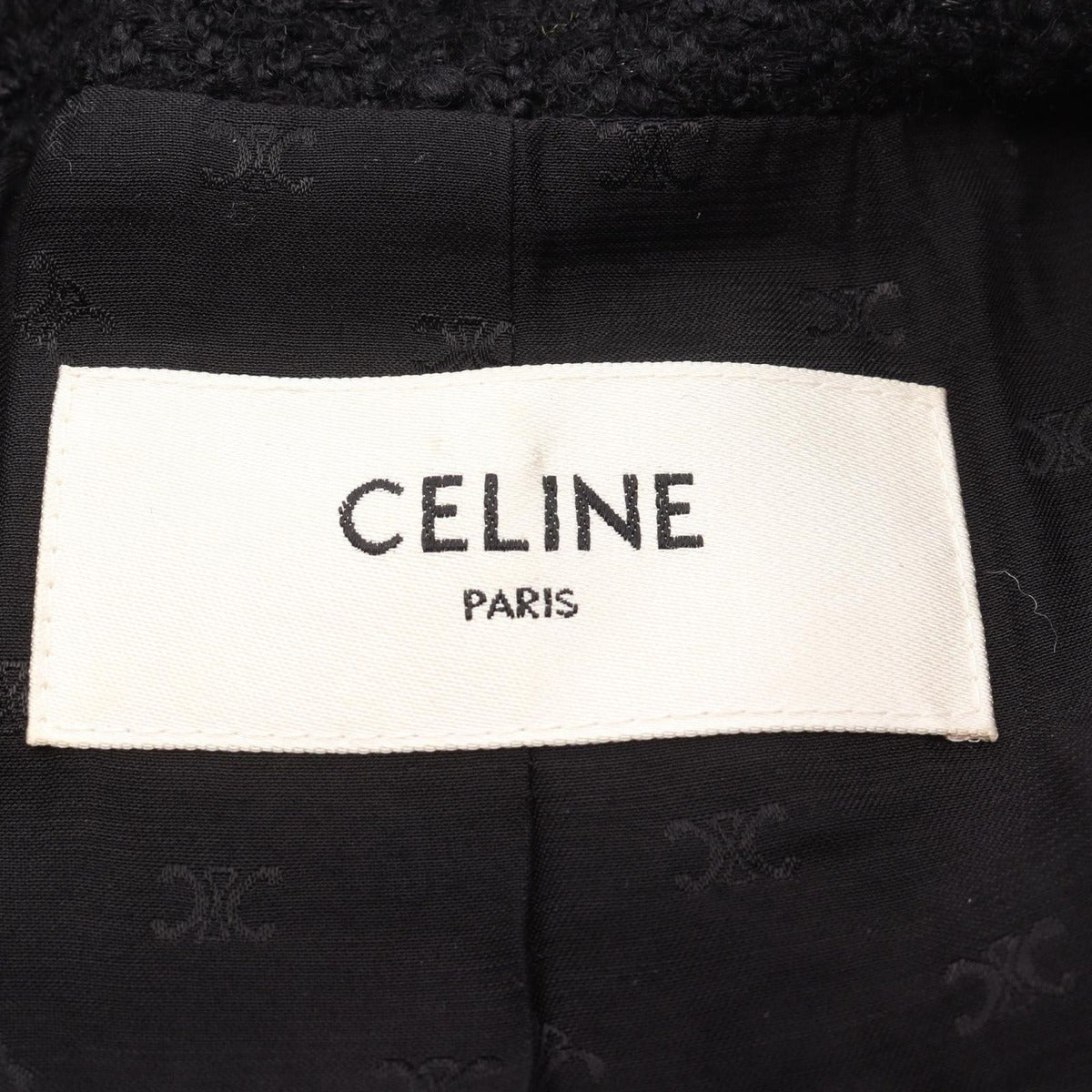 Celine Tweed Black Wool Jacket — view 3