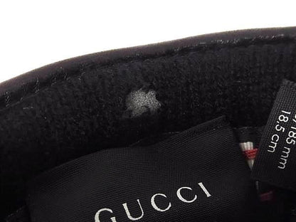 Gucci GG Marmont Lambskin Gloves Size 7 1/2 Women's Black Aw1911