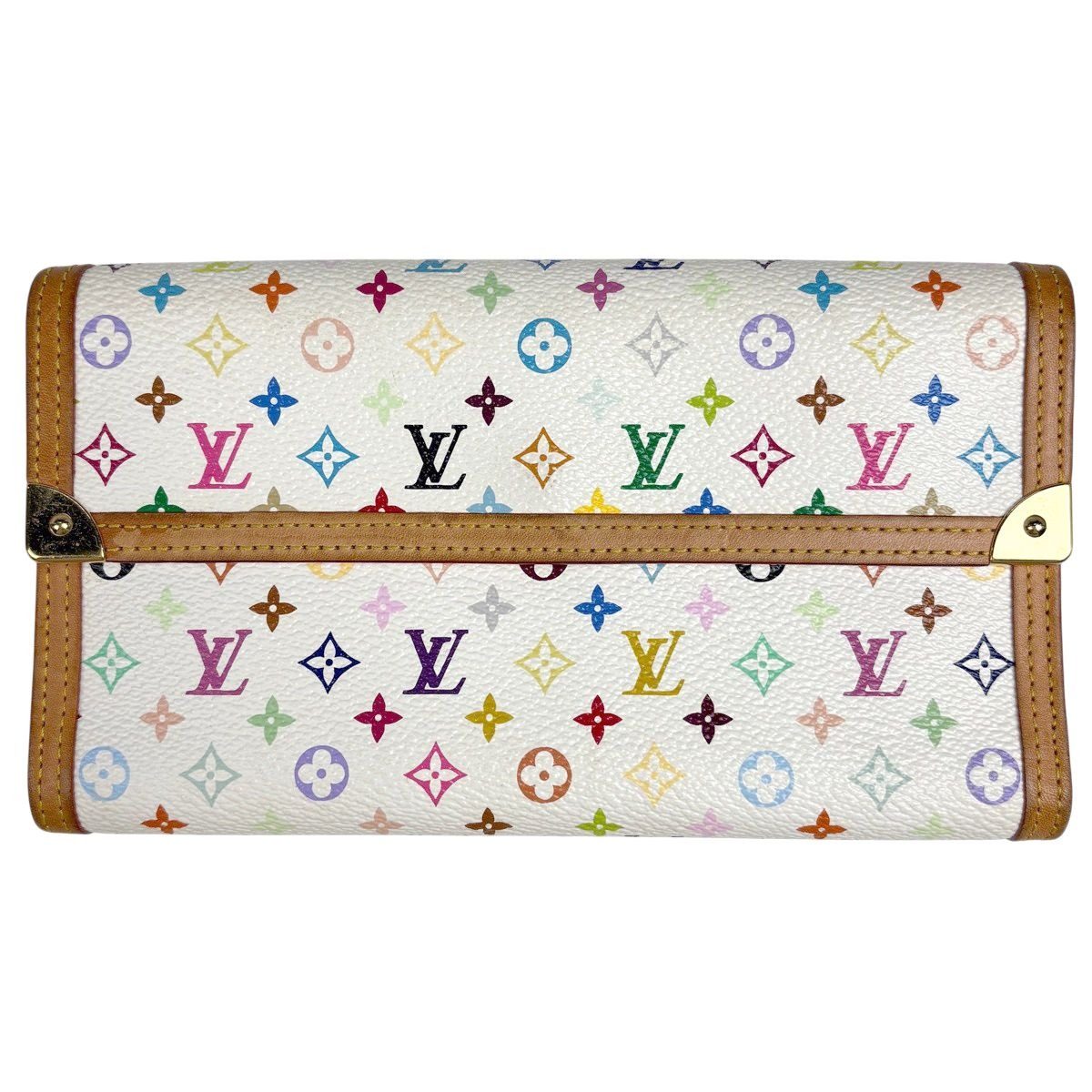 Louis Vuitton Porte Tresor International Wallet Monogram Multicolor Blanc