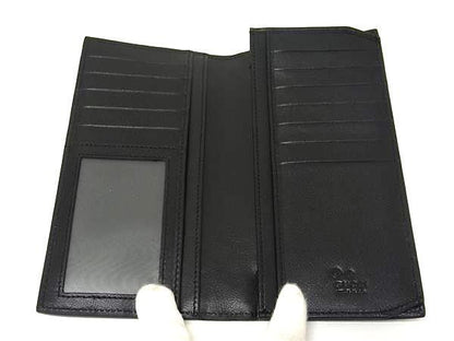 Gucci 307774 Guccissima Leather Foldable Long Wallet Dark Brown Ay8099