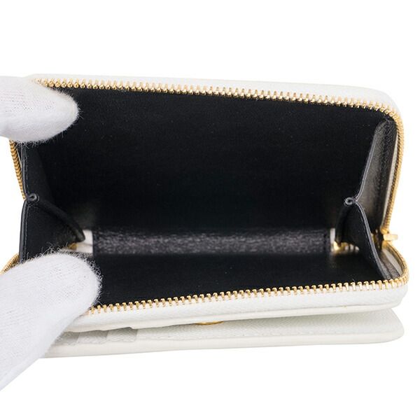 Saint Laurent Bifold Compact Wallet White/multi