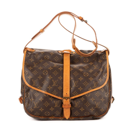 Louis Vuitton Saumur Brown Monogram Canvas Shoulder Bag