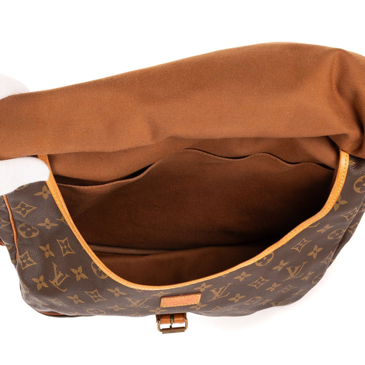 Louis Vuitton Saumur Brown Monogram Canvas Shoulder Bag — view 9