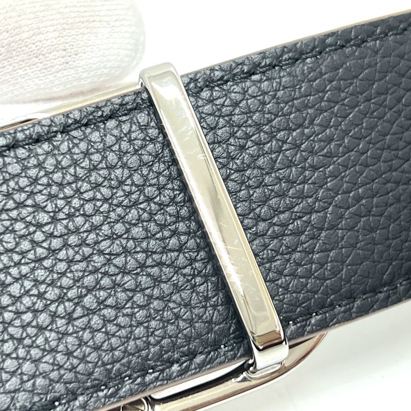 DIOR Belt CD Logo Buckle Leather Brown