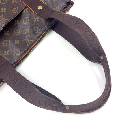 Louis Vuitton Cabas Bobol Damier Ebene Damier Ebene Leather × PVC Brown Tote